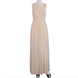 Pitaya Ivory Off-White Maxi Dress With Beaded Lace